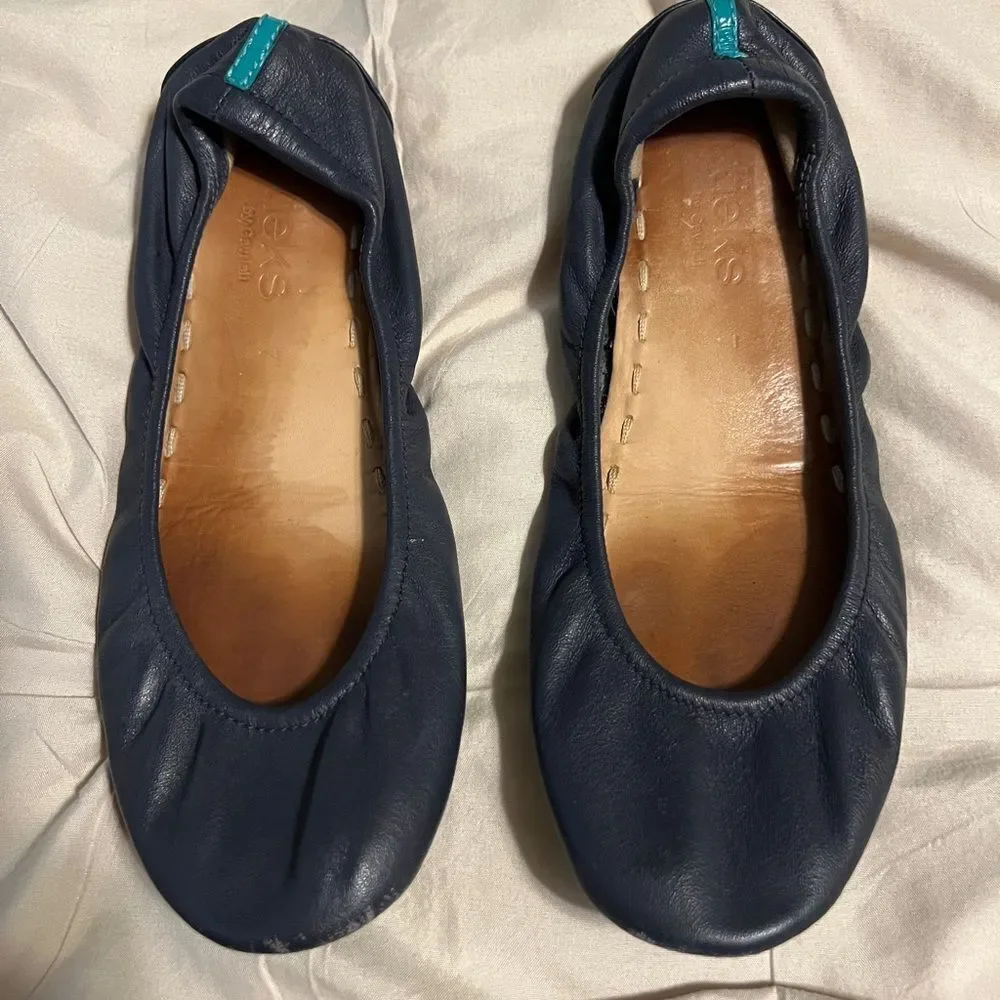 Tieks Women's Navy Ballet Flats - Picture 1 of 7